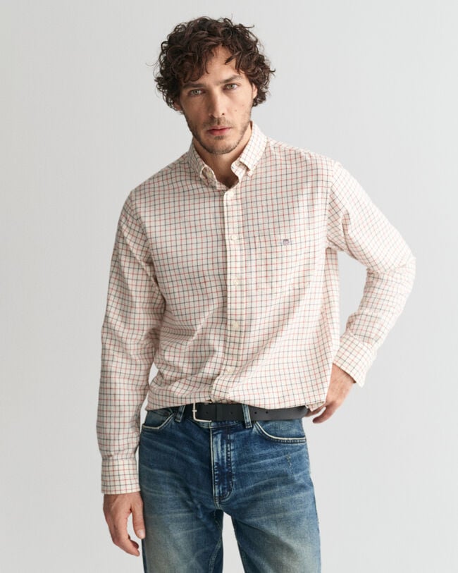 Camicia in twill tattersall regular fit