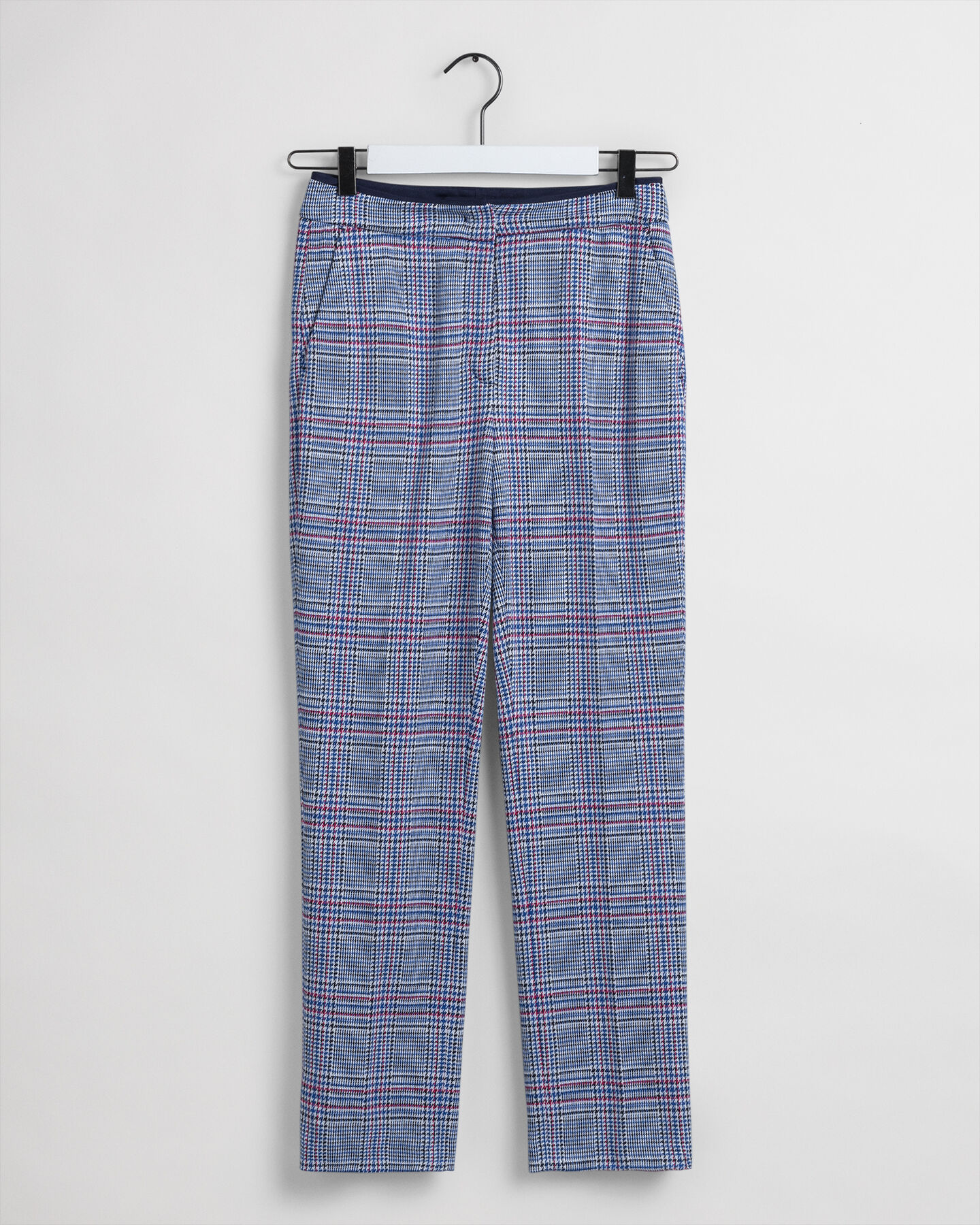 Pantaloni a sigaretta in jersey a quadri