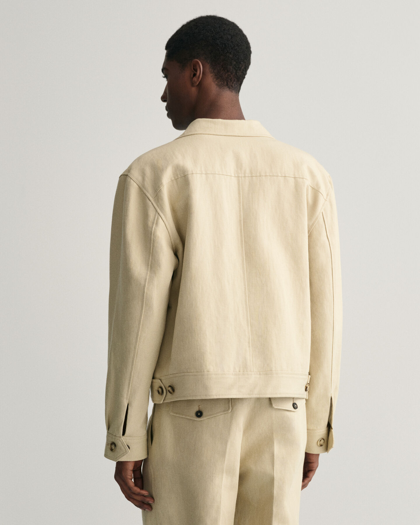 Giacca da abito in lino-cotone relaxed fit