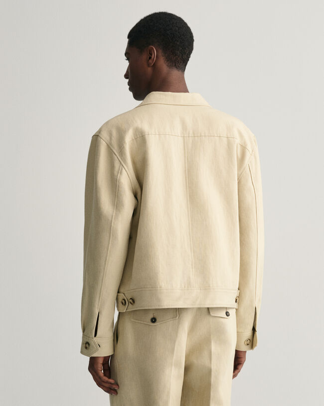 Giacca da abito in lino-cotone relaxed fit