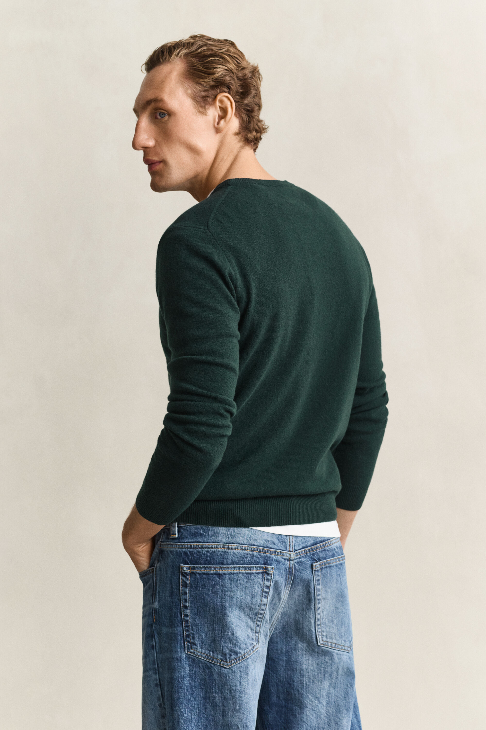 Maglia girocollo in lana d’agnello