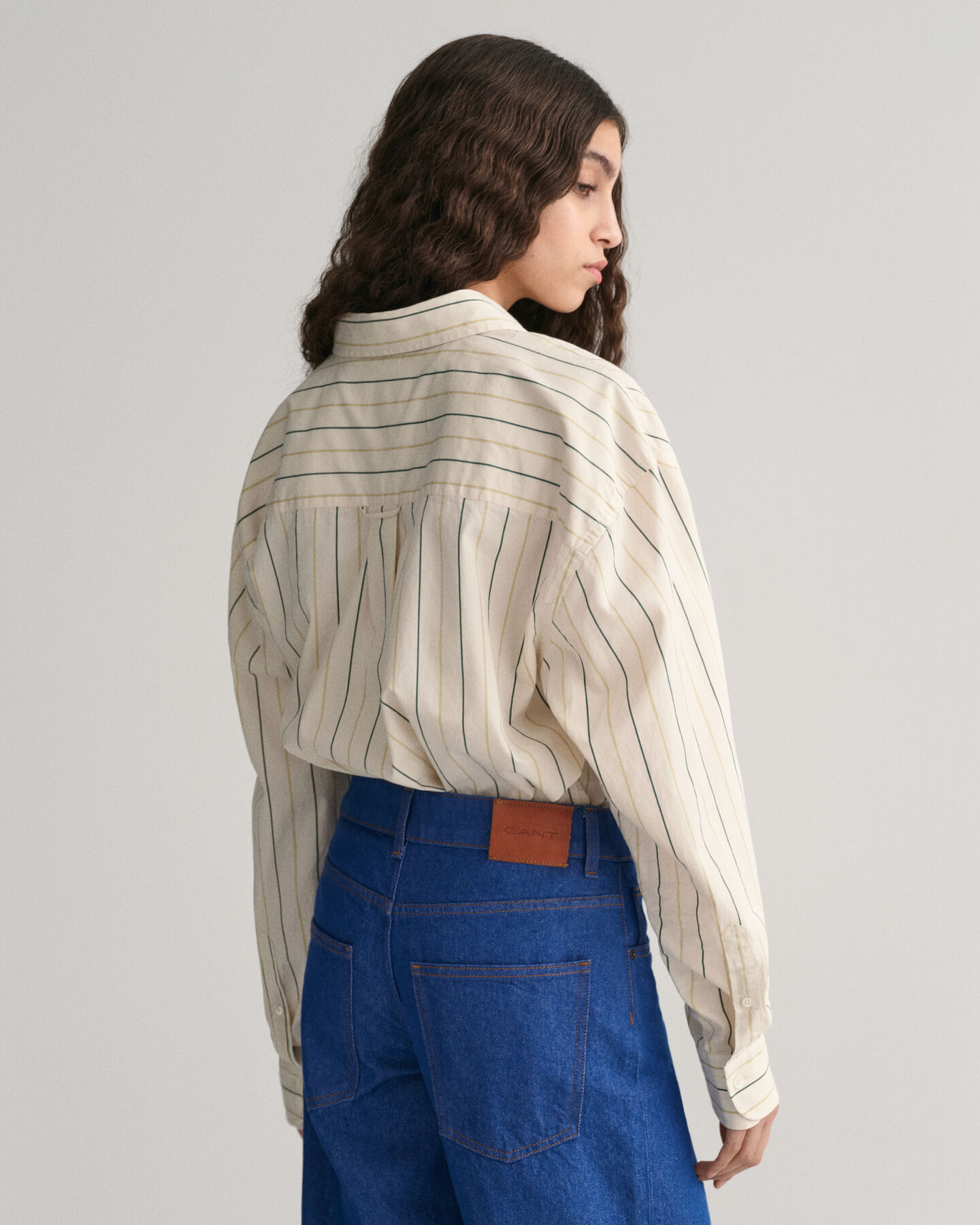 Camicia in popeline Compact a righe oversize