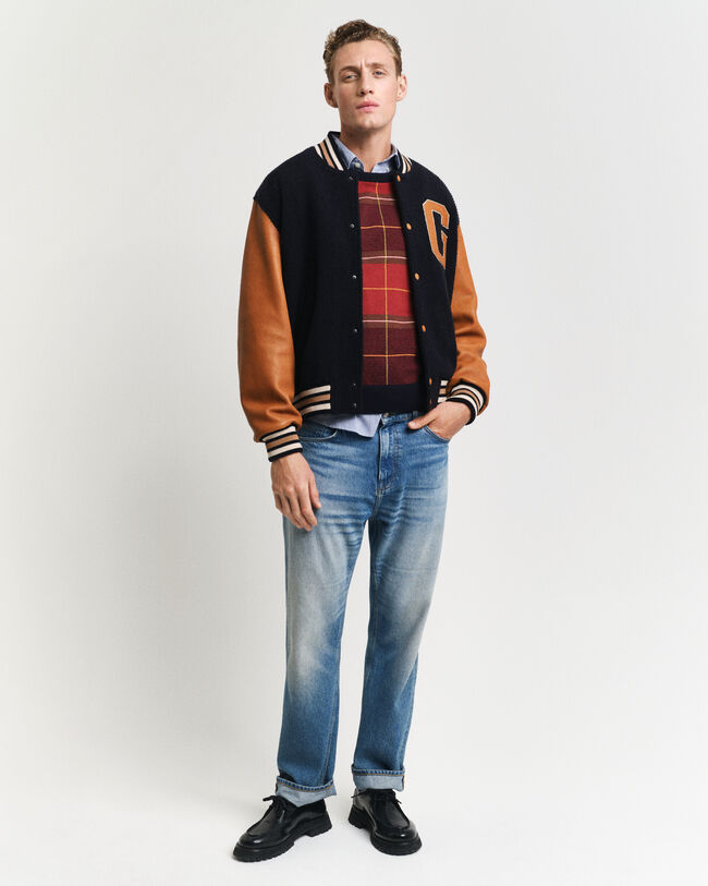 Maglia girocollo a quadri