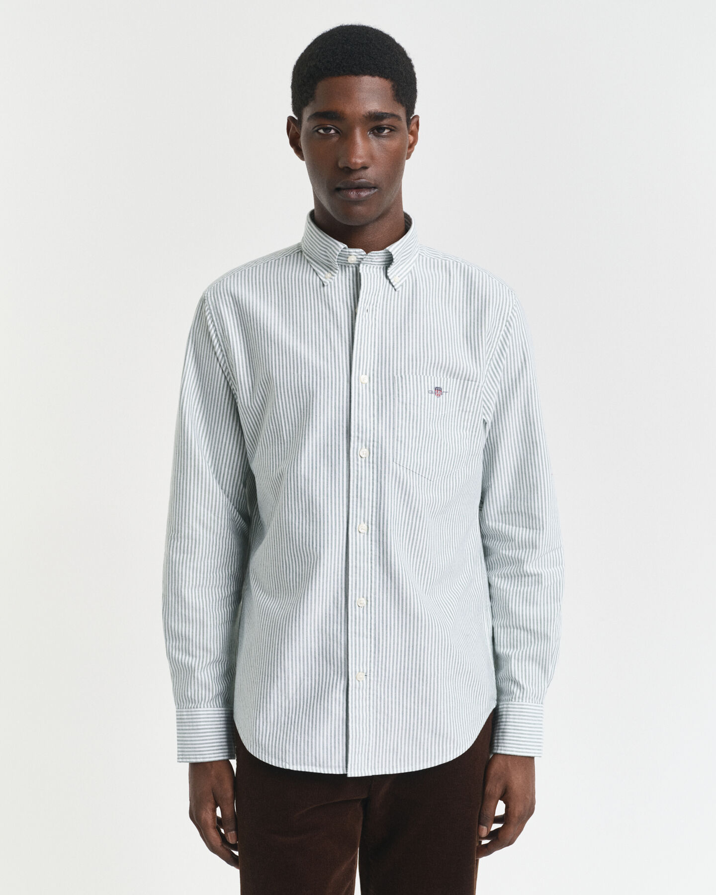 Camicia Oxford classica a righe Banker regular fit