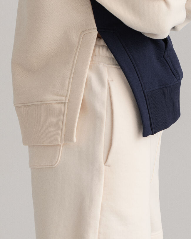 Felpa con cappuccio a blocchi di colore