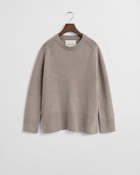 Maglia girocollo in morbida lana misto cashmere