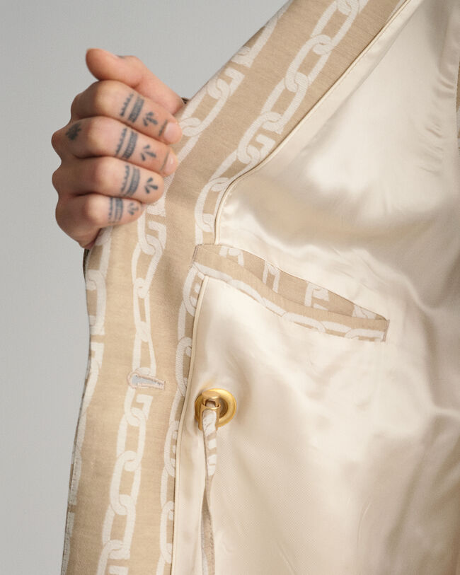 Gilet in jaquard a catena