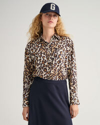 Camicia in modal leopardato regular fit