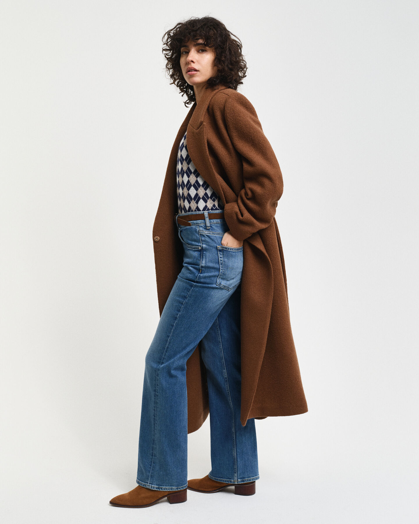 Cappotto a vestaglia in rilievo