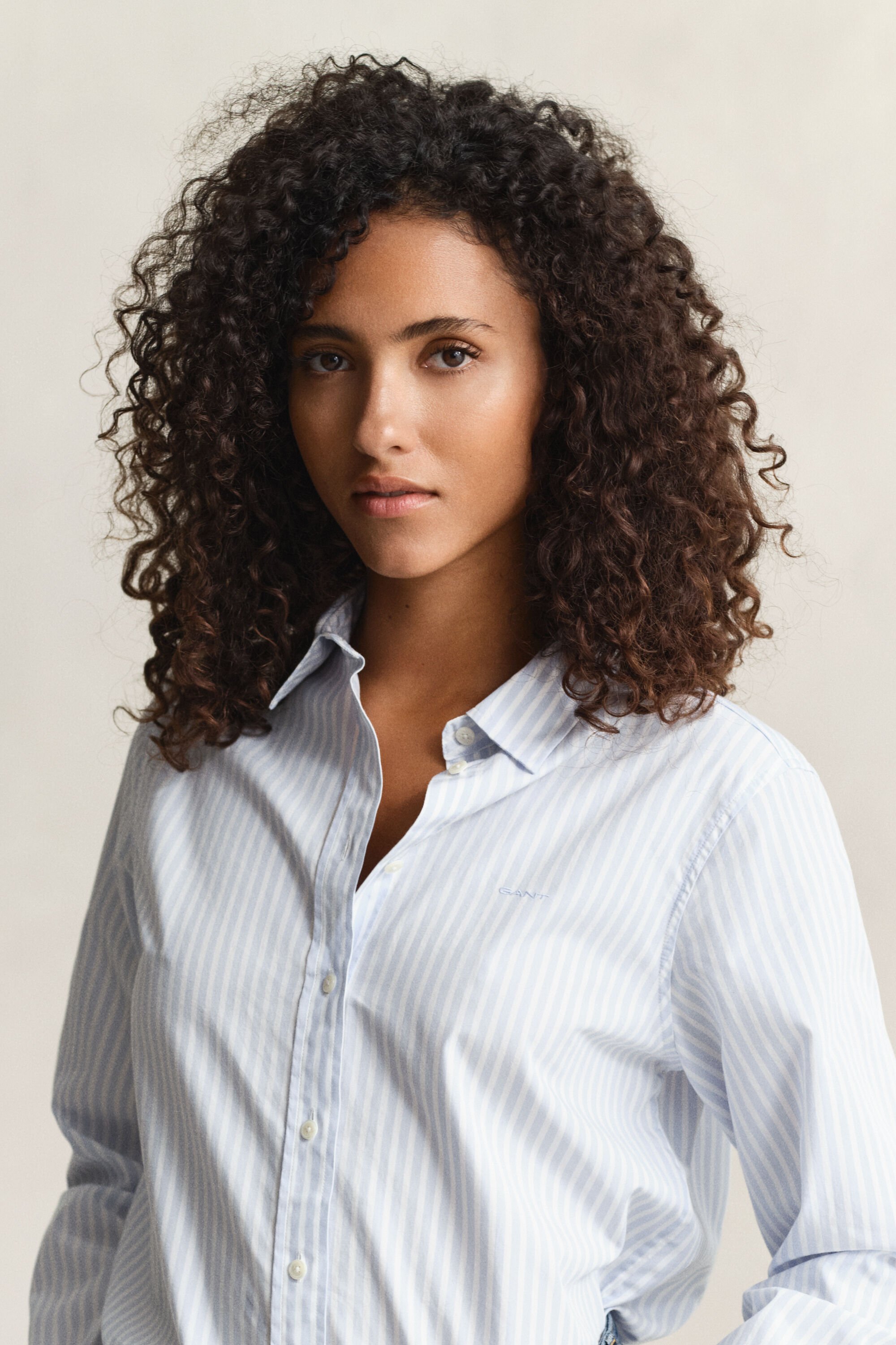 Camicia classica in popeline a righe regular fit