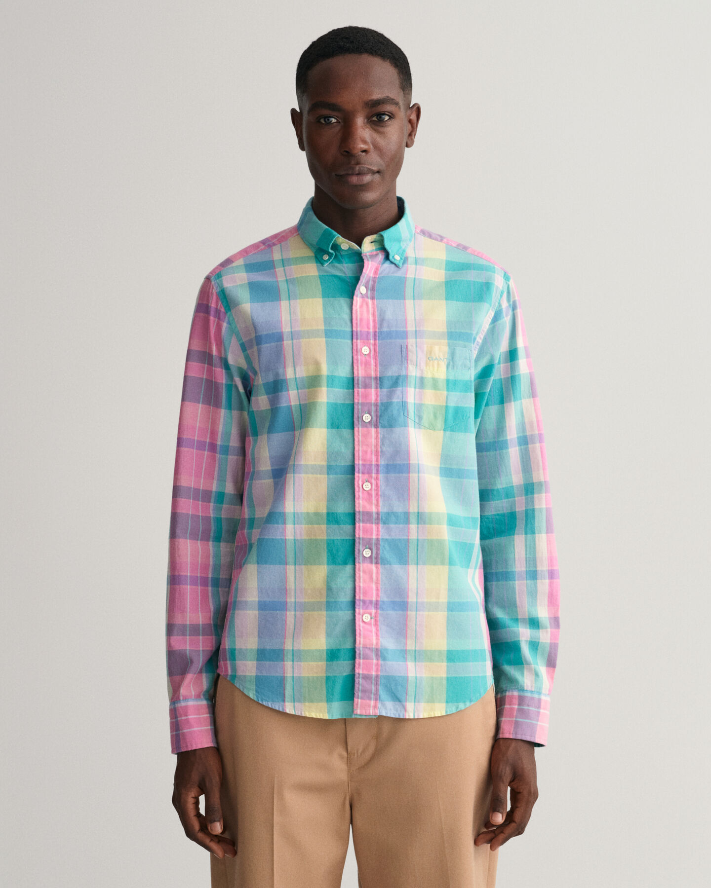 Camicia in madras colorata regular fit