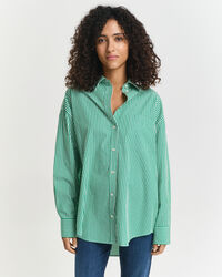 Camicia classica in popeline a righe oversize
