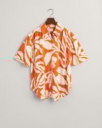 Camicia a maniche corte Palm Print relaxed fit