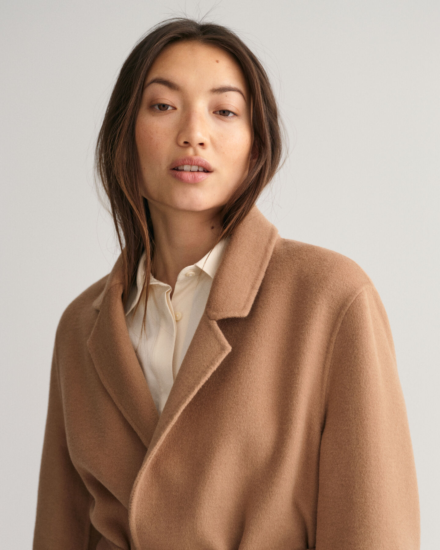 Blazer cucito a mano con cintura