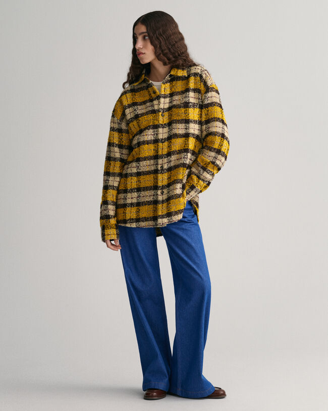 Camicia a quadri Boucl&eacute; oversize