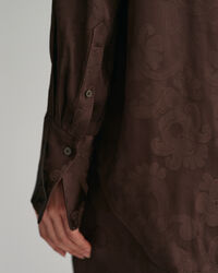 Camicia jacquard in pizzo relaxed fit