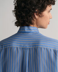 Blusa a righe in seta con fiocco