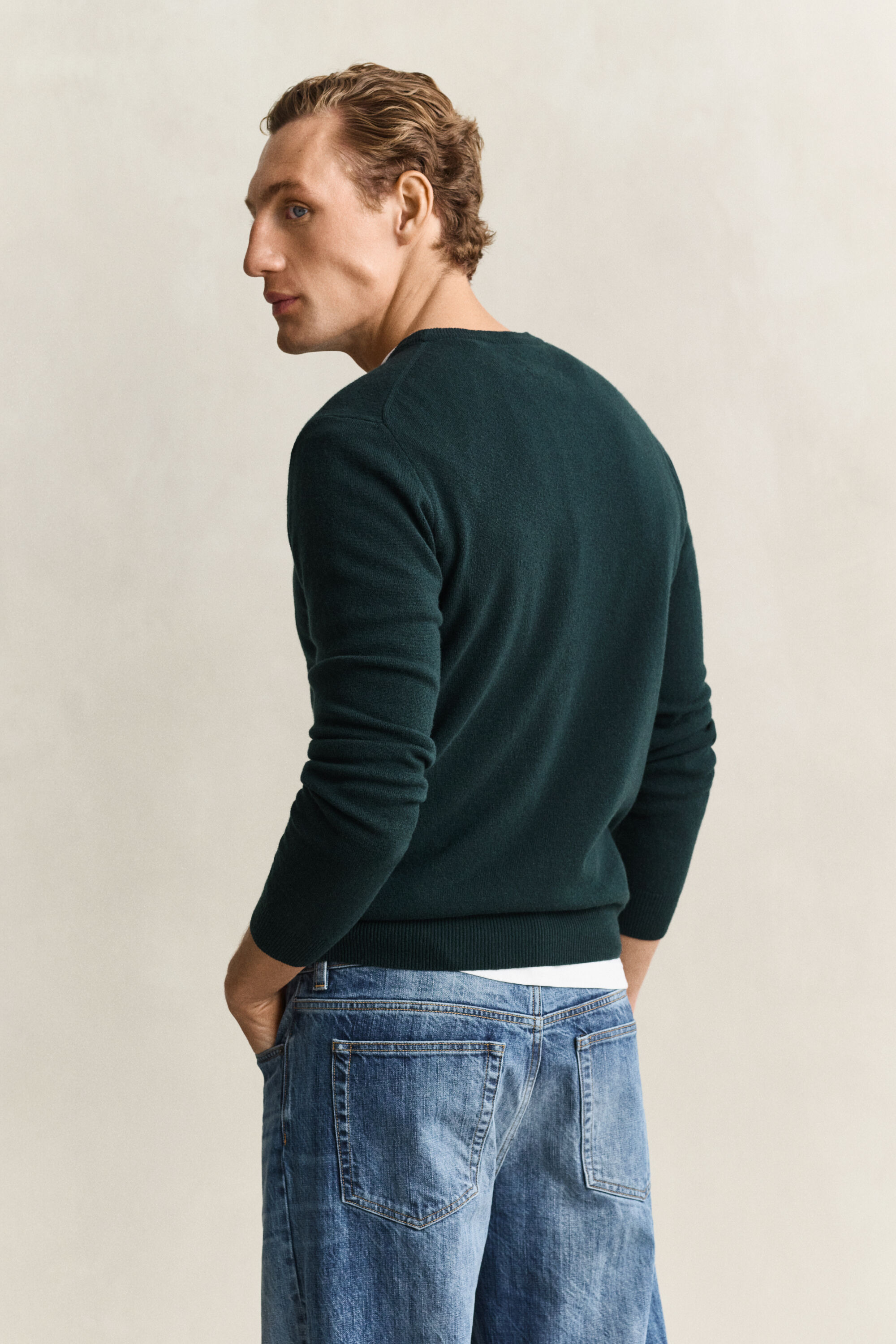 Maglia girocollo in lana d’agnello