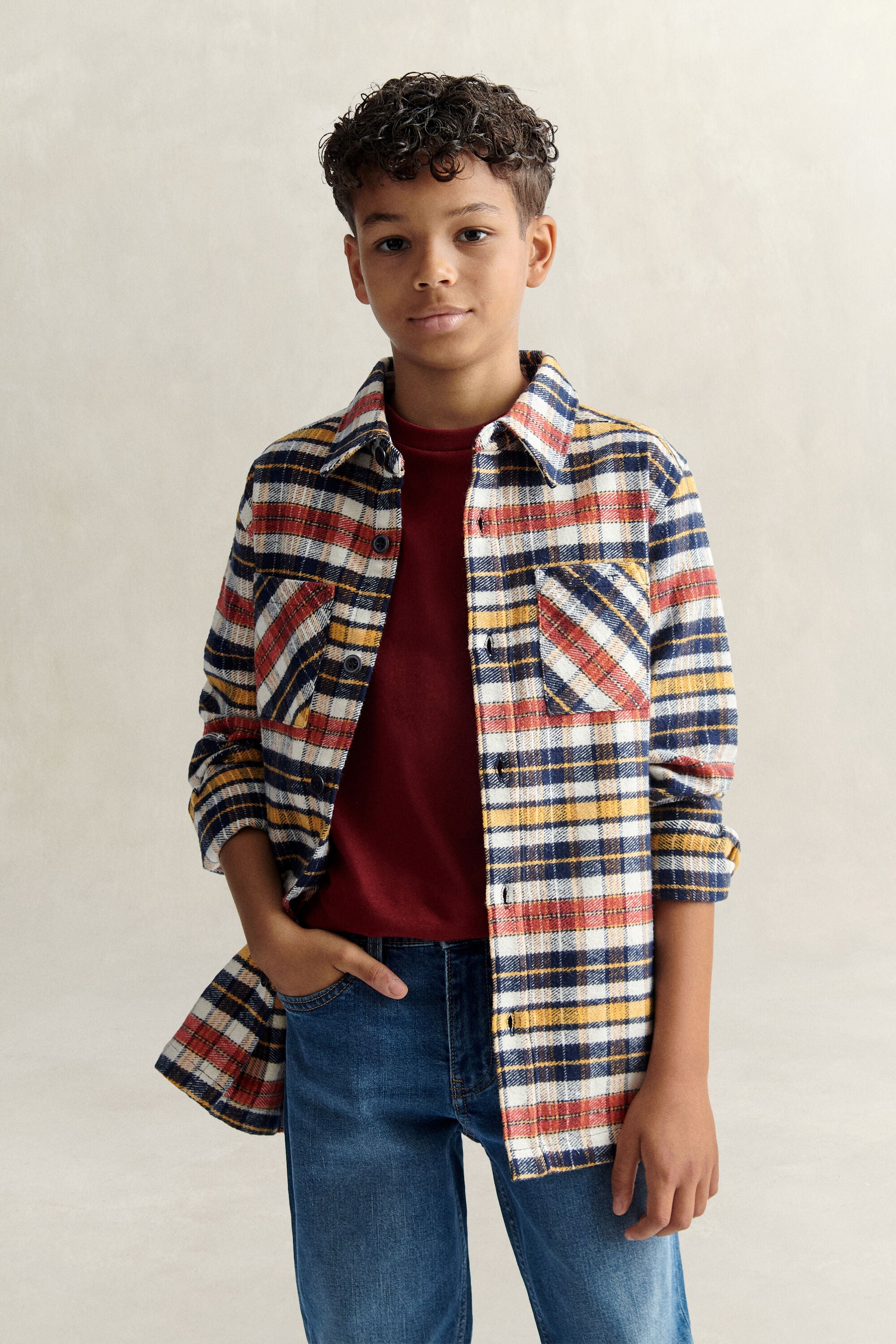 Camicia giacca a quadri Teen Boys