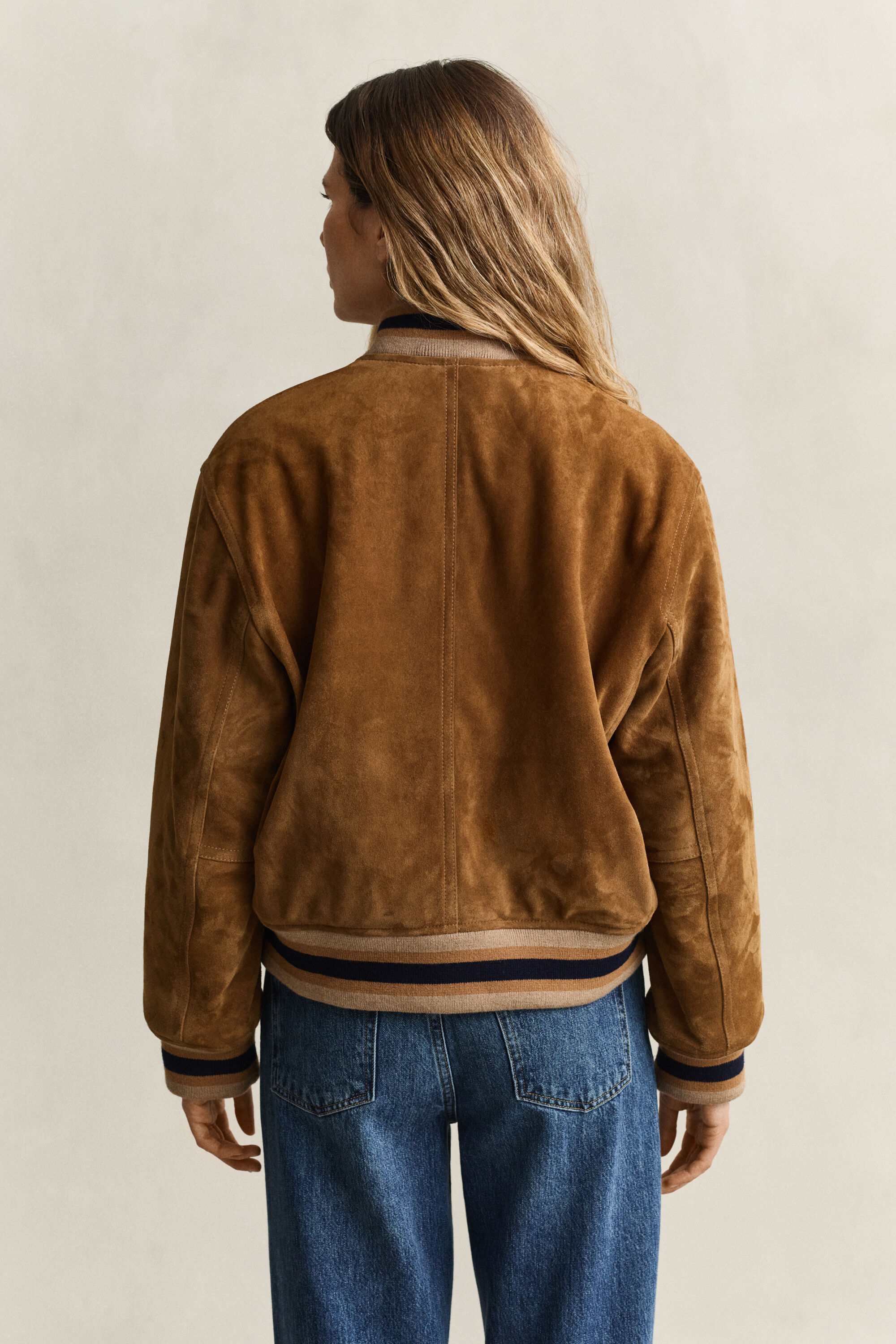 Gant x Yale Varsity Jacket in camoscio