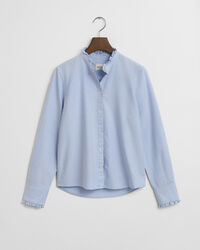 Blusa Oxford classica con volant