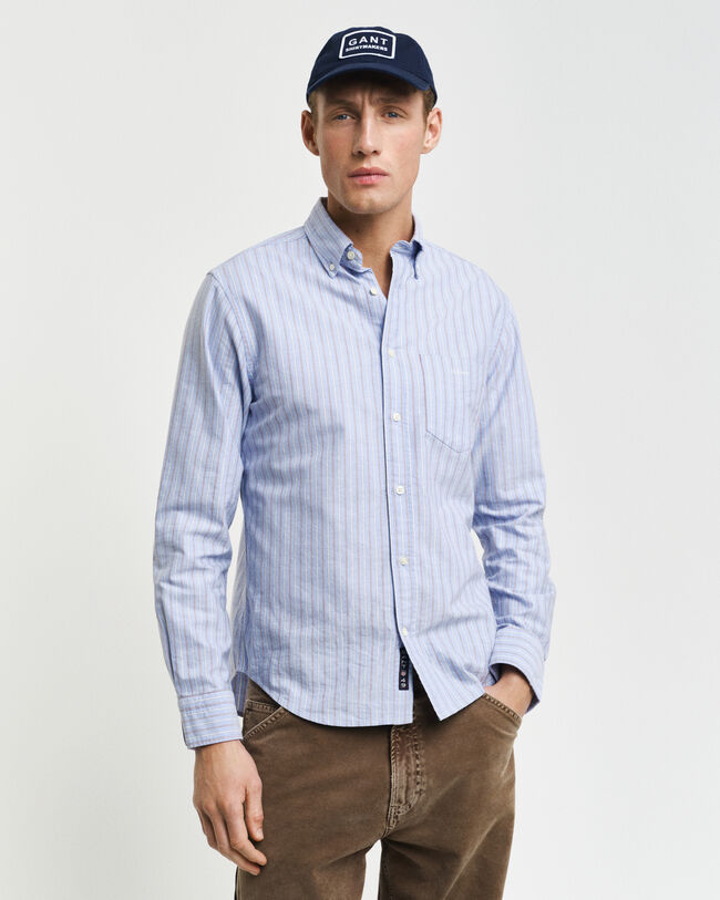 Camicia Oxford classica a righe regular fit
