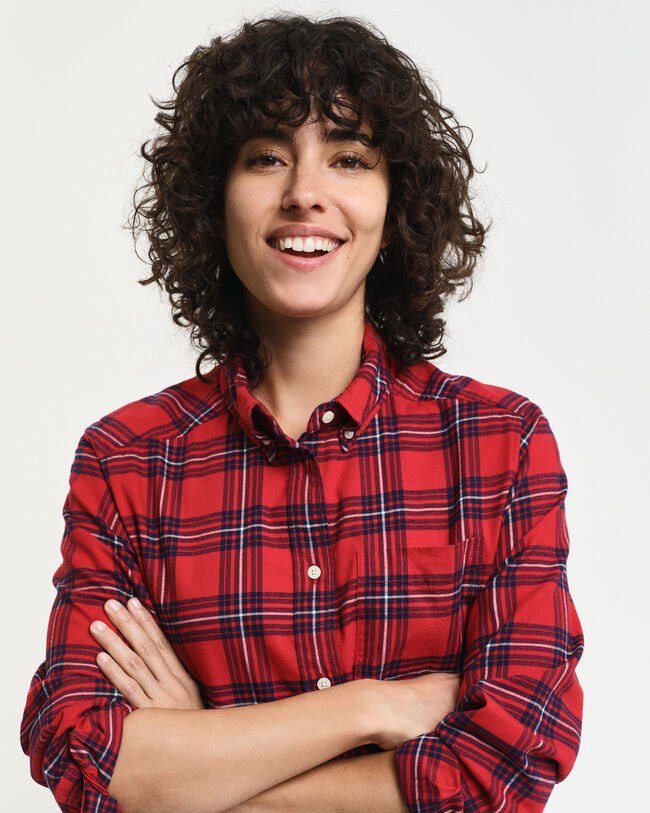 Camicia in flanella a quadri regular fit