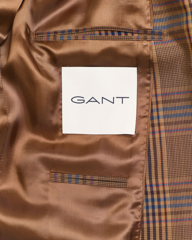 Blazer in lana a quadri relaxed fit