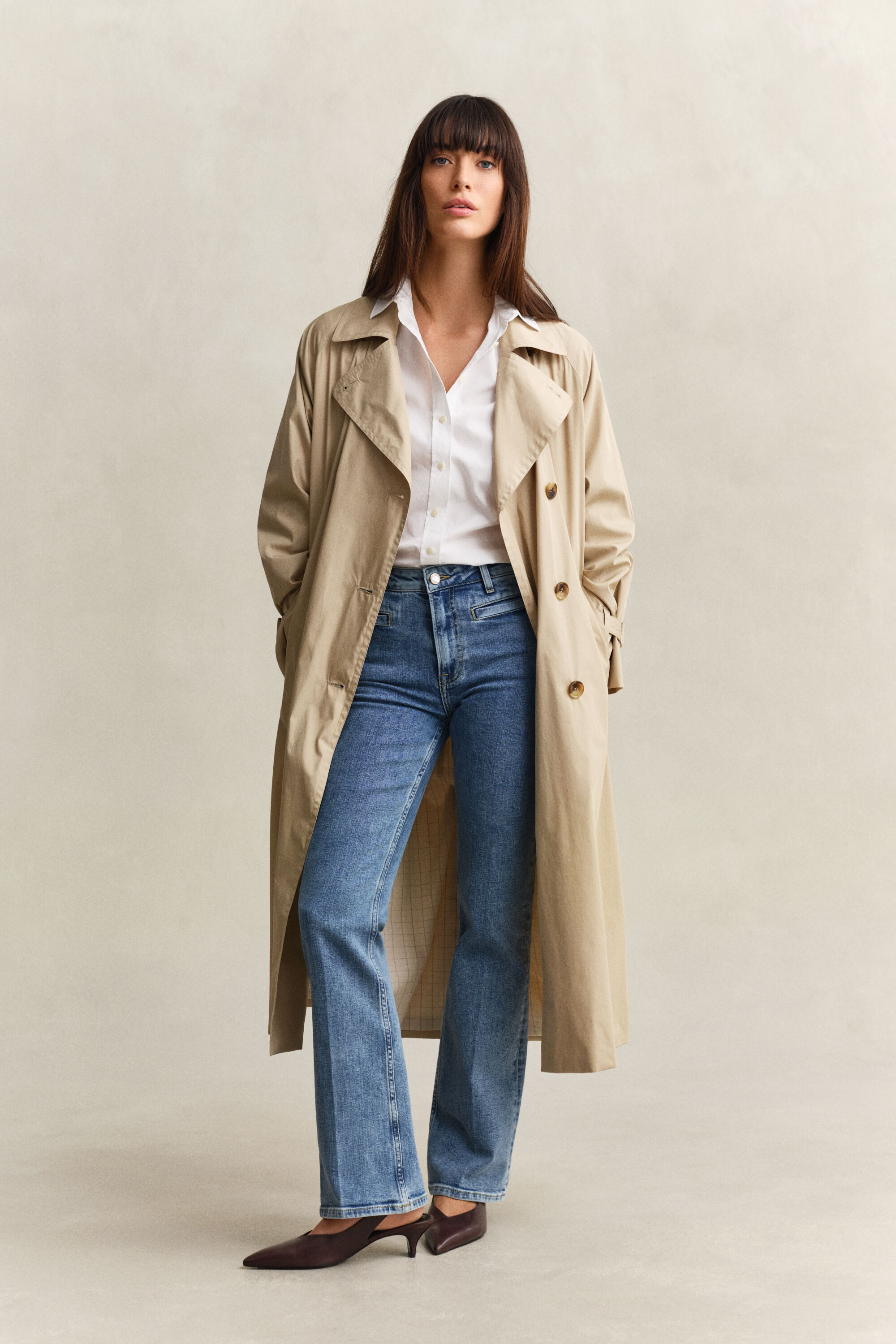 Jeans svasati con motivo Monogram