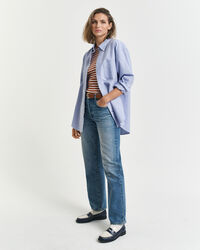 T-shirt a righe a coste