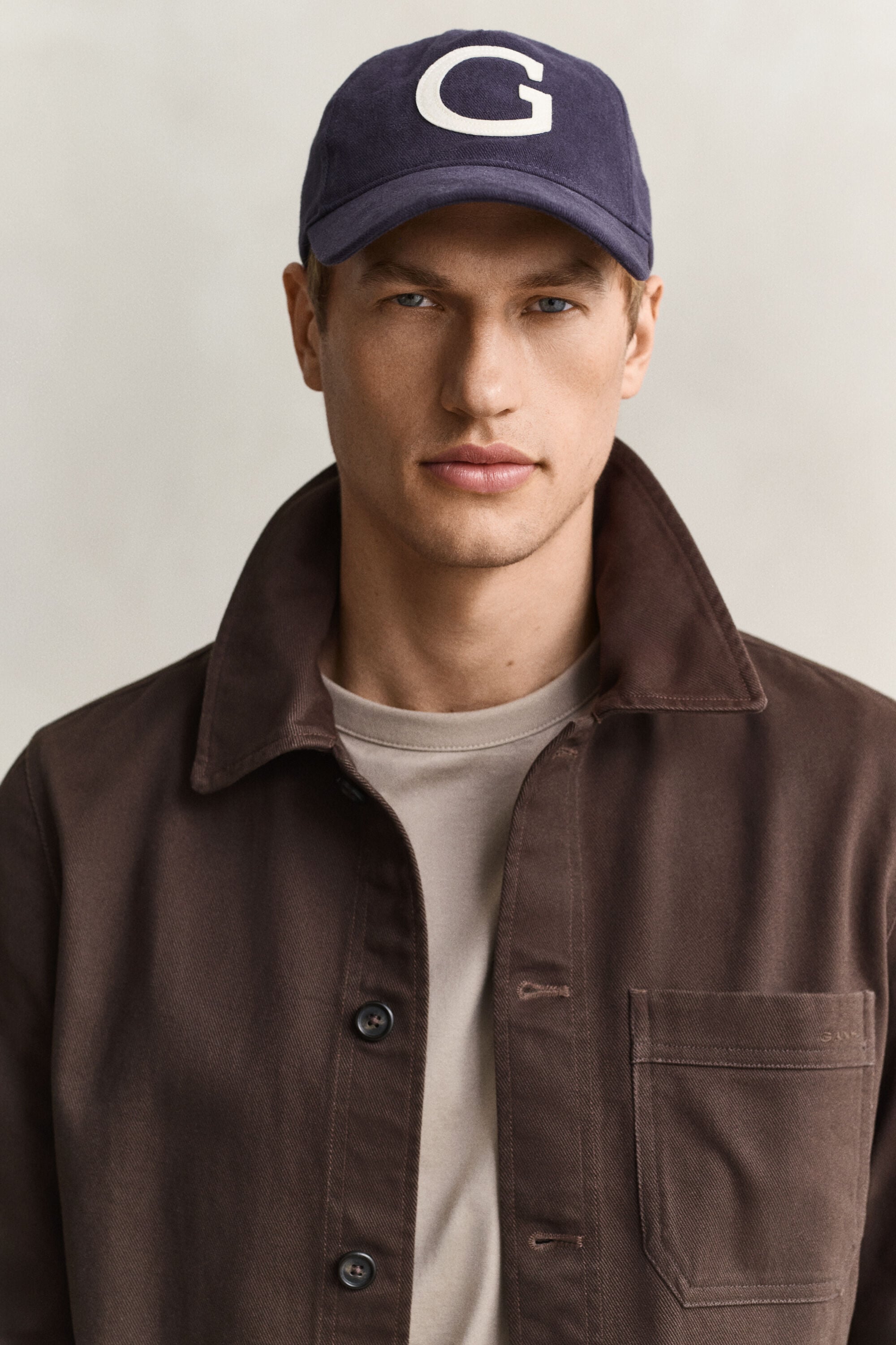 Camicia giacca in twill spazzolato