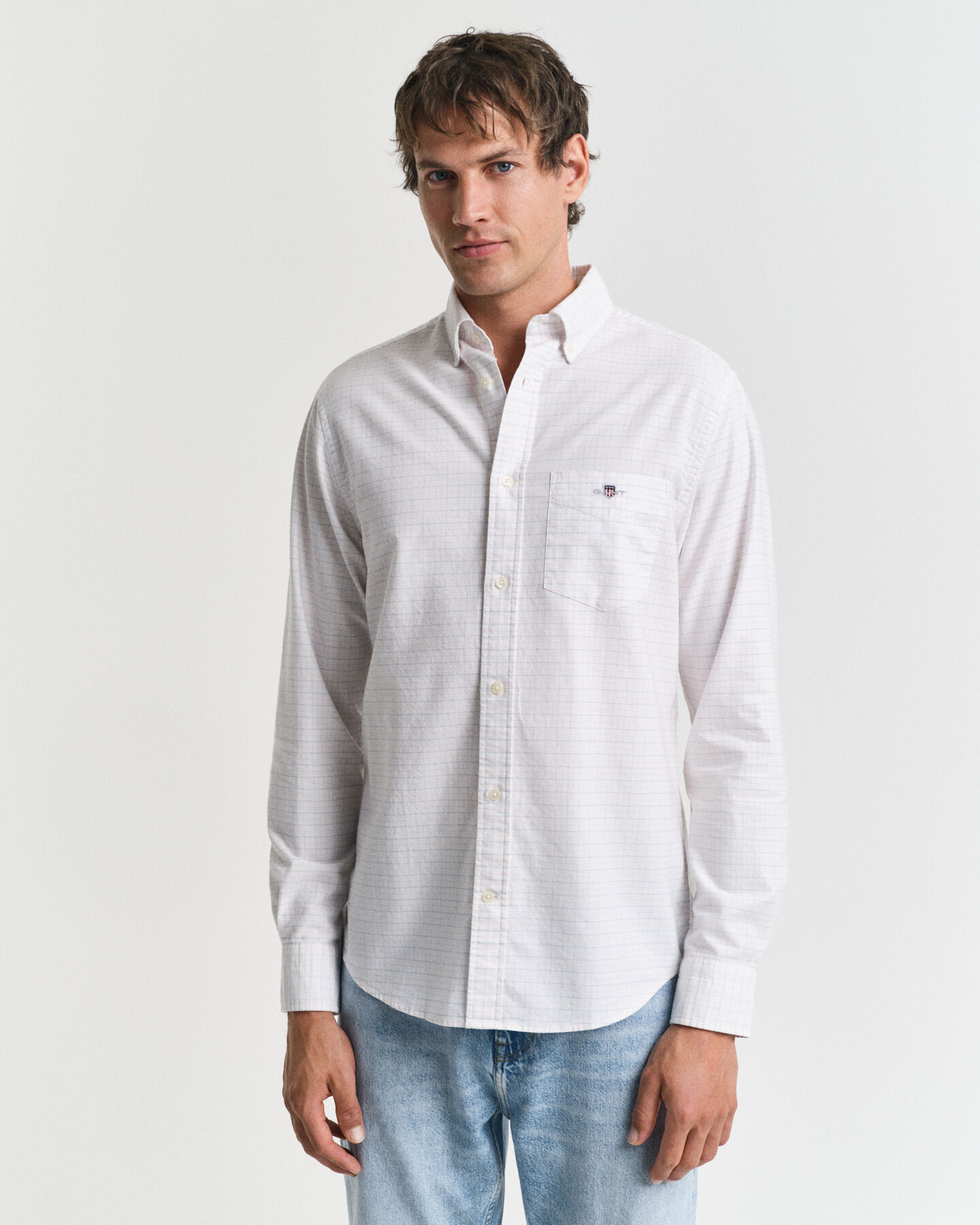 Camicia Oxford tattersall classica regular fit