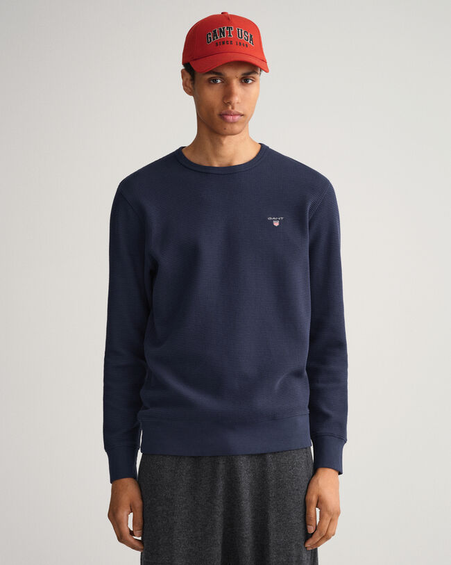 Felpa girocollo Waffle