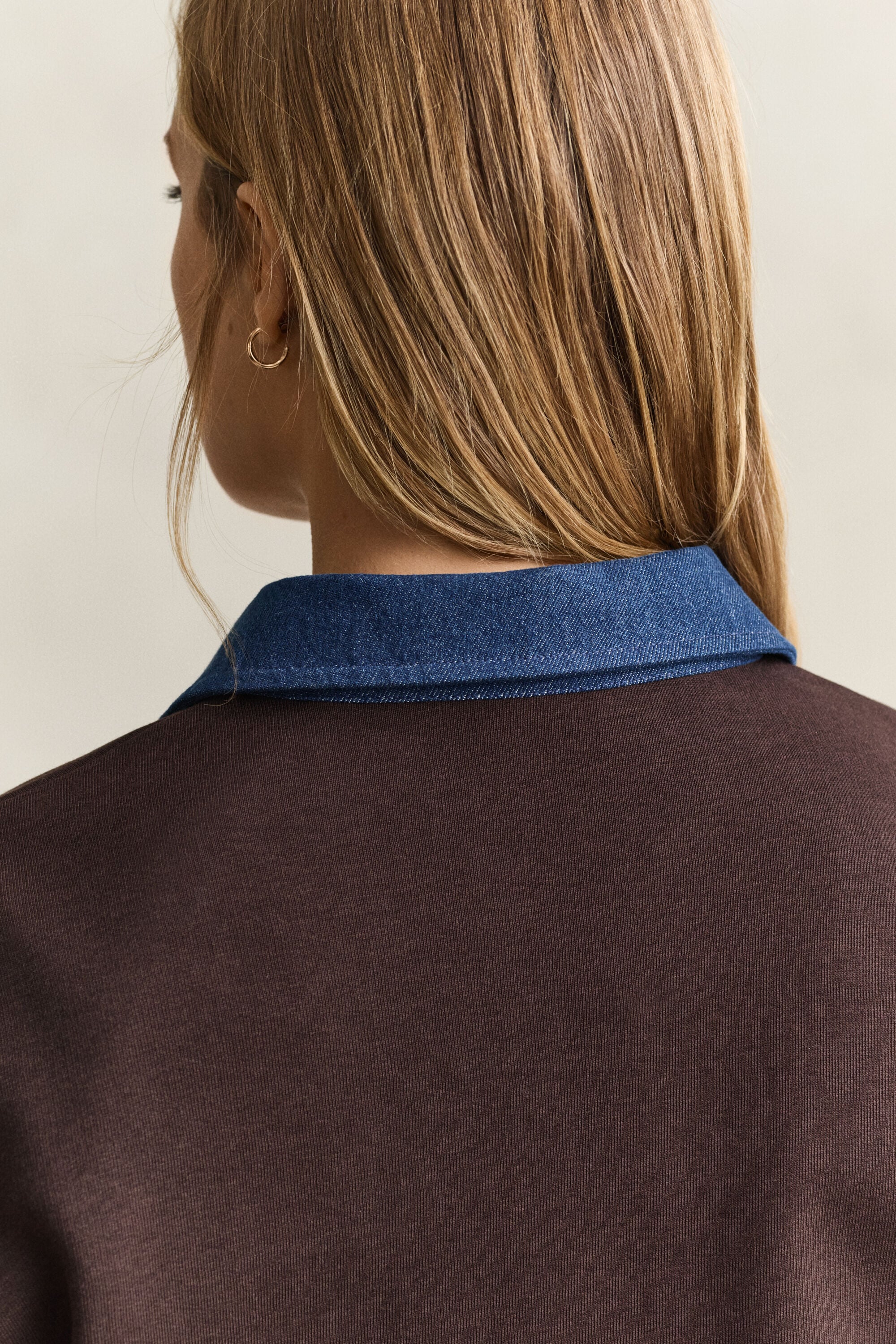 Heavy Rugger con colletto in denim