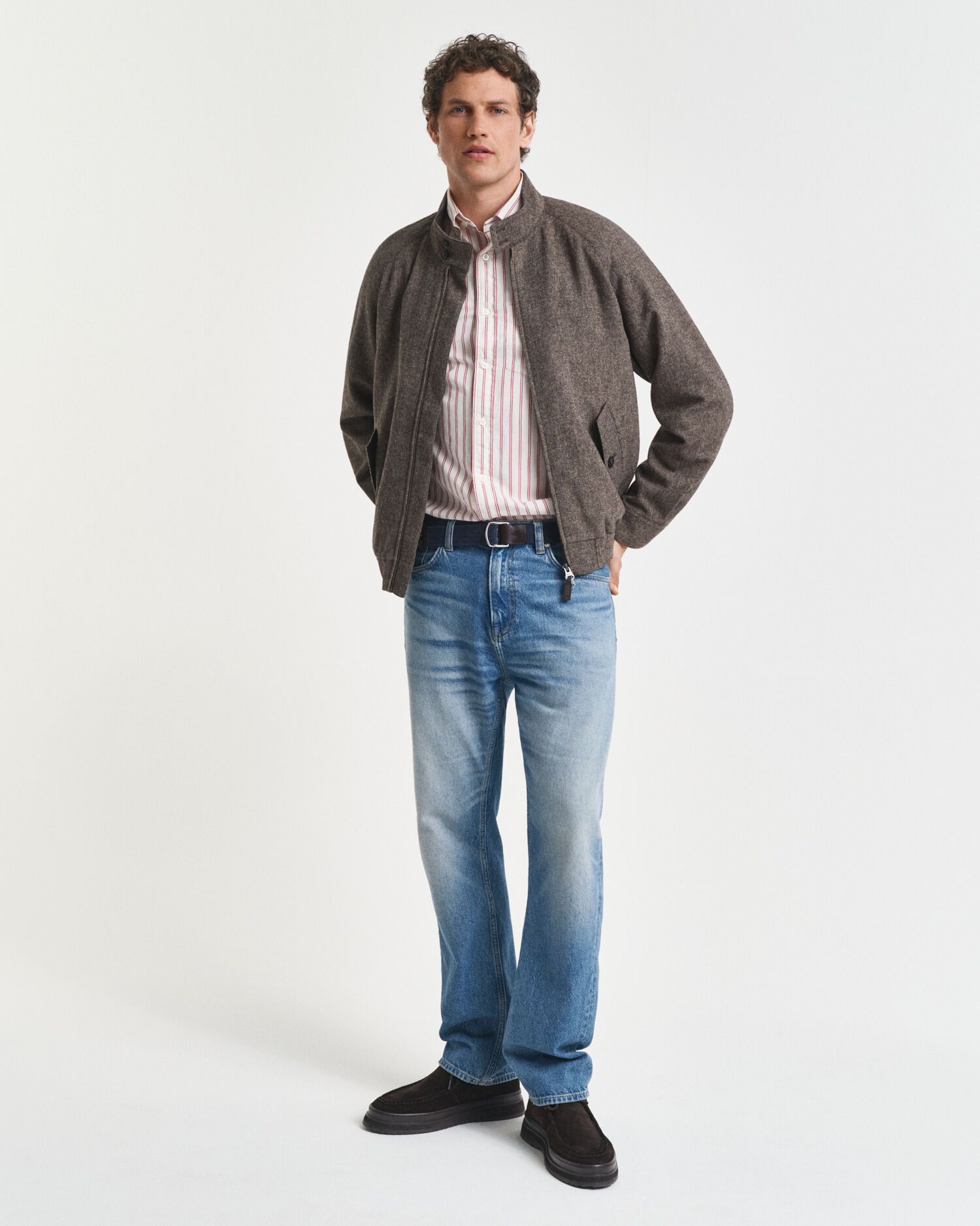 Giacca Harrington in misto lana