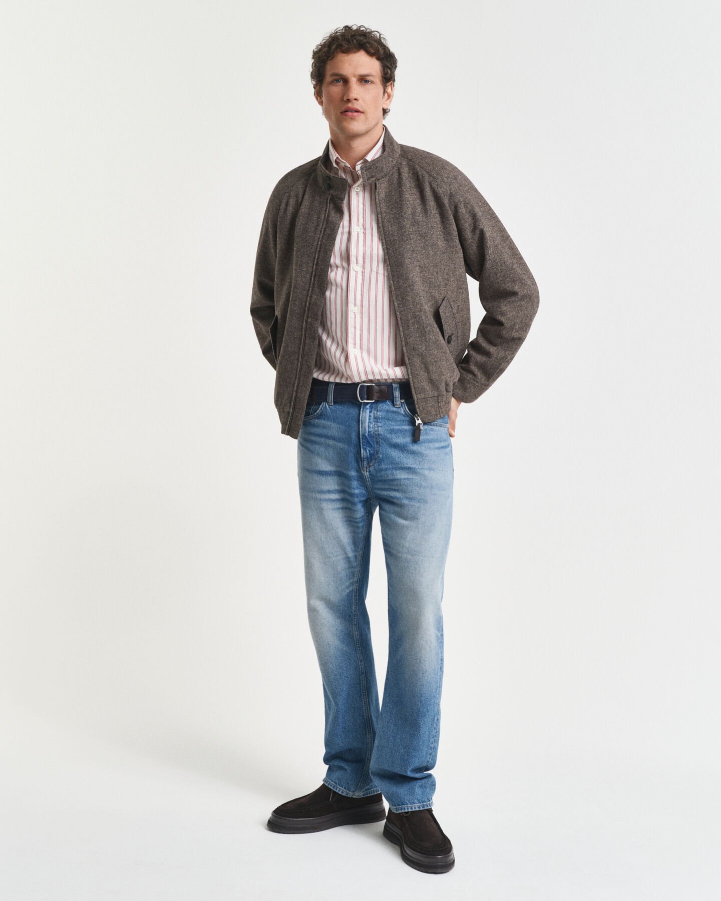 Giacca Harrington in misto lana