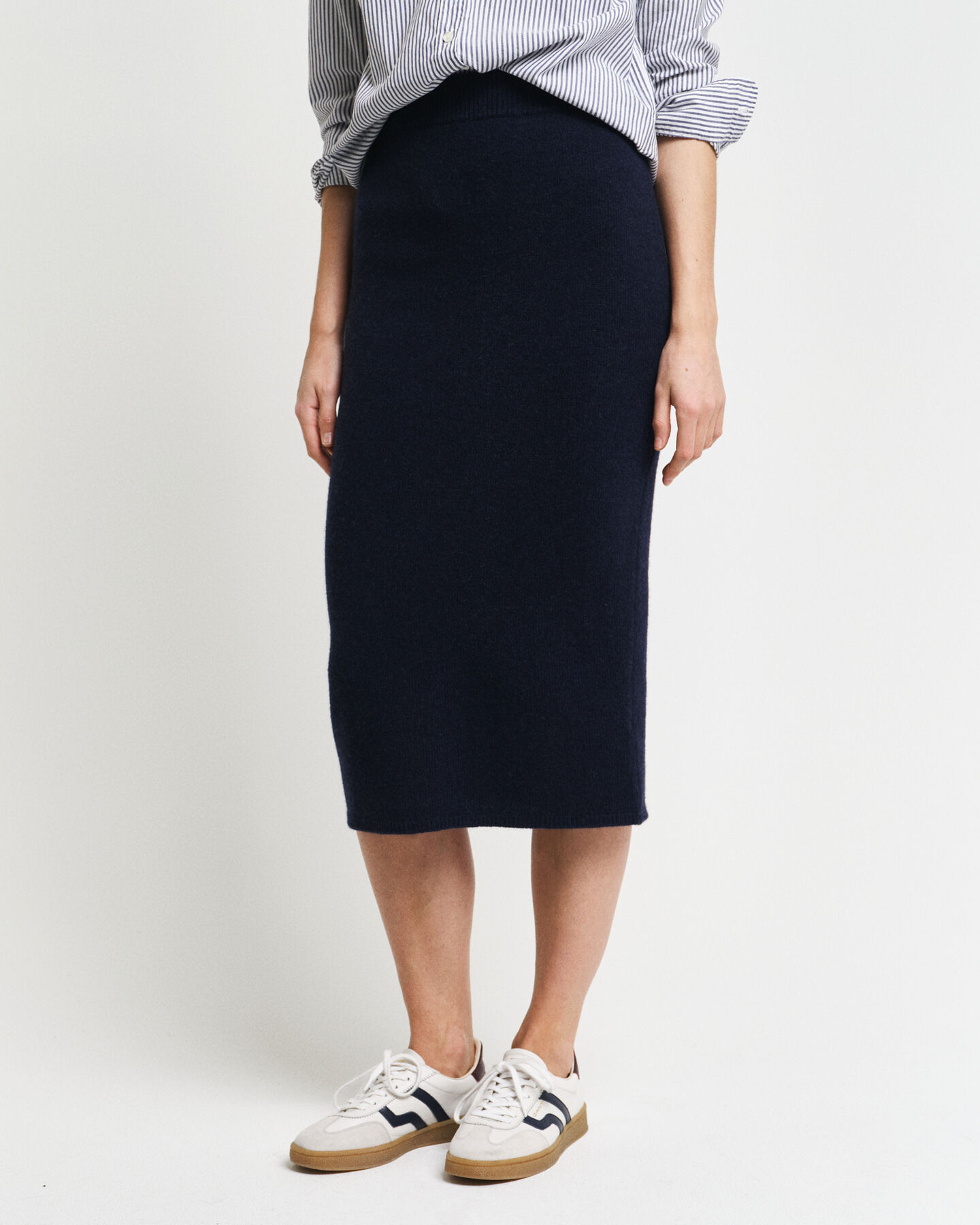 Gonna a maglia in lana