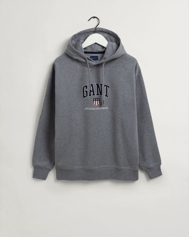 Felpa Retro Shield con cappuccio