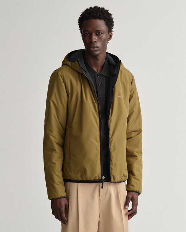 Giacca con cappuccio double-face