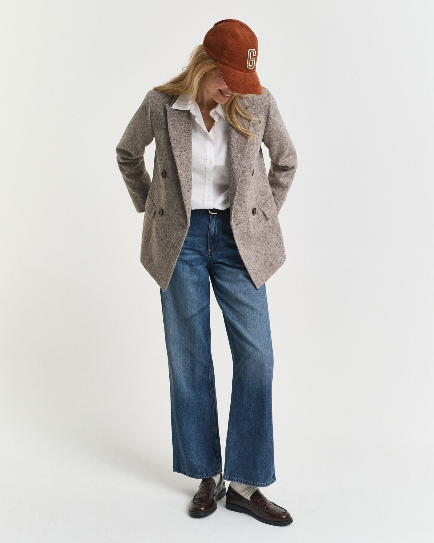 Blazer in lana testurizzata regular fit