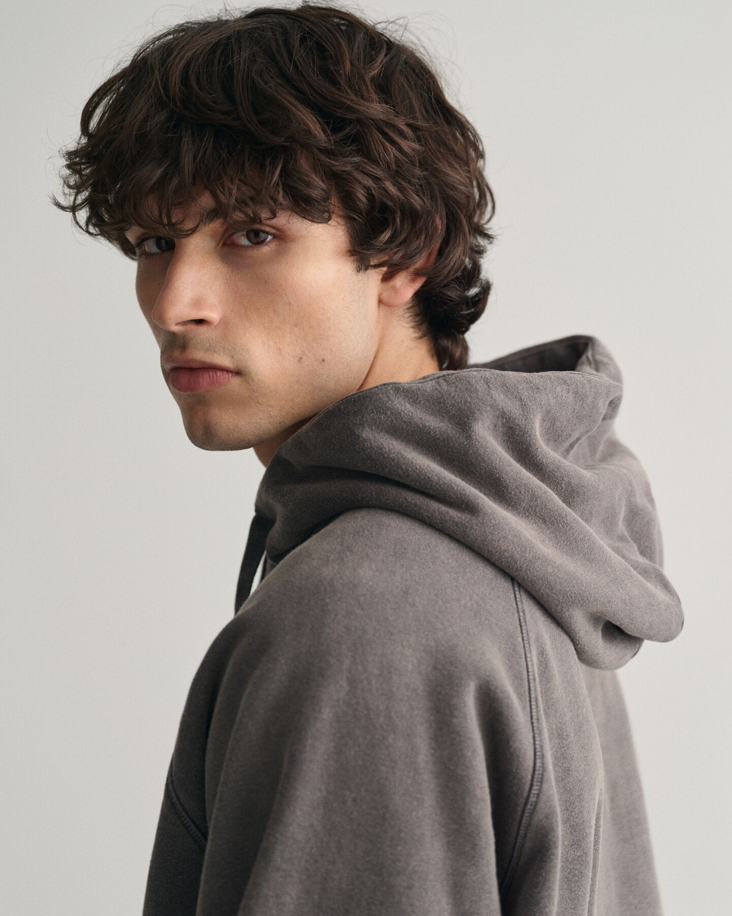 Felpa con cappuccio dal lavaggio vintage