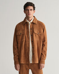 Camicia in camoscio oversize