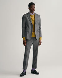 Blazer da abito con motivo a spina di pesce