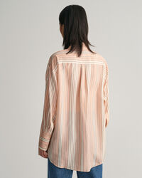 Camicia in seta a righe oversize
