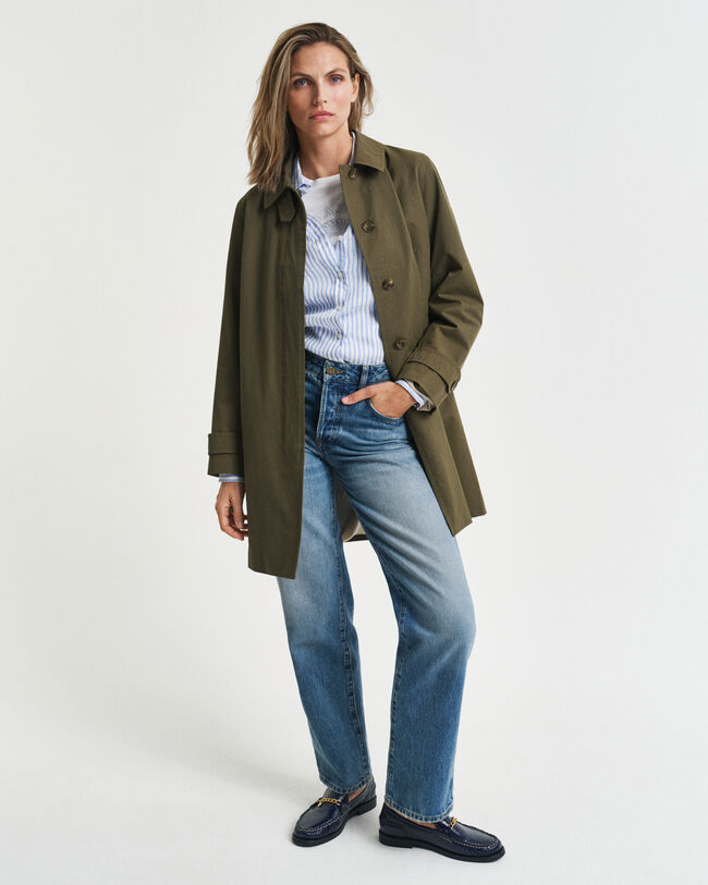 Camicia di lino a righe regular fit