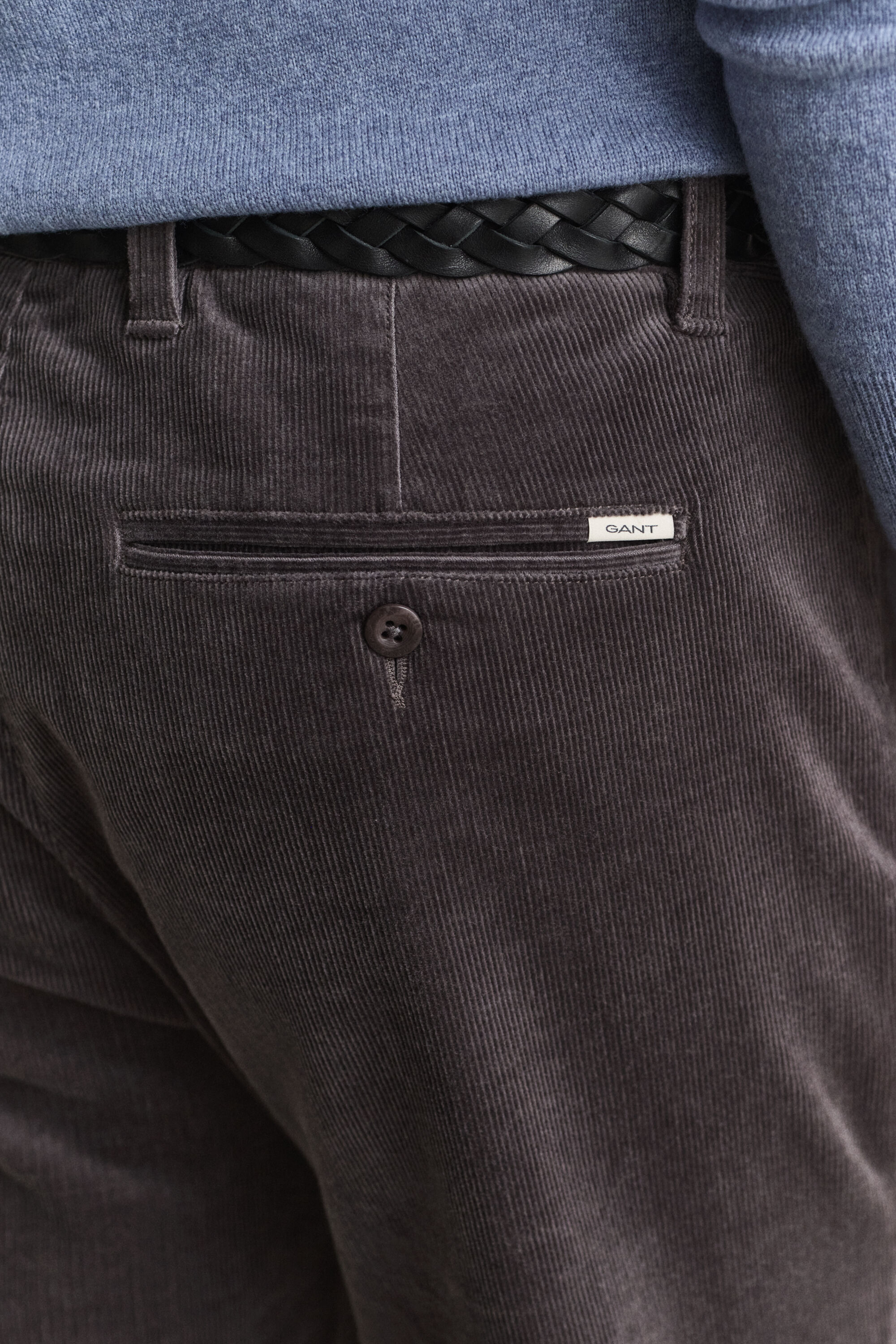 Pantaloni chino in velluto a coste regular