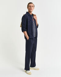 Felpa a righe con stampa