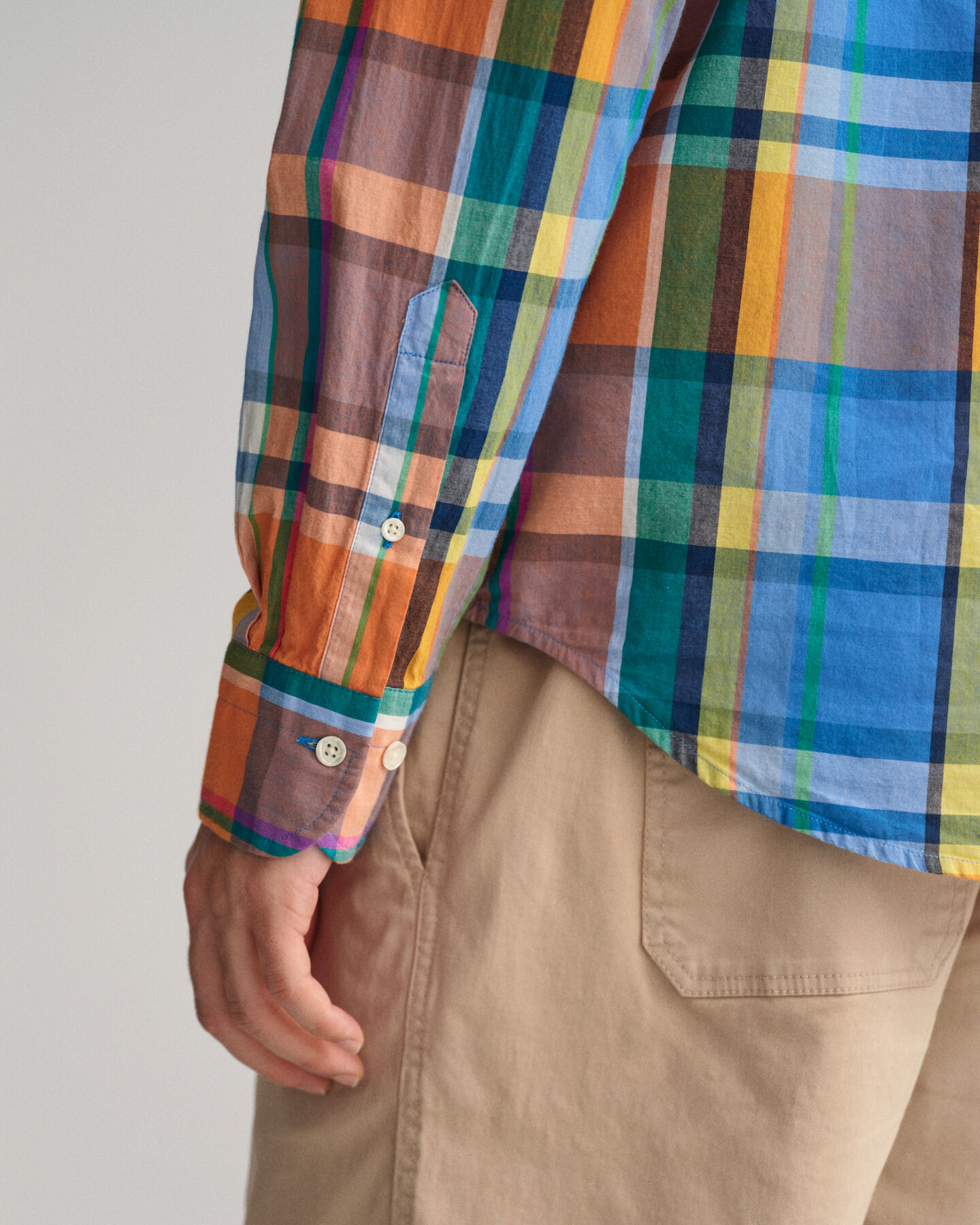 Camicia in madras colorata regular fit