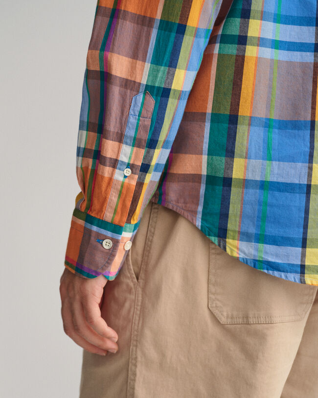 Camicia in madras colorata regular fit