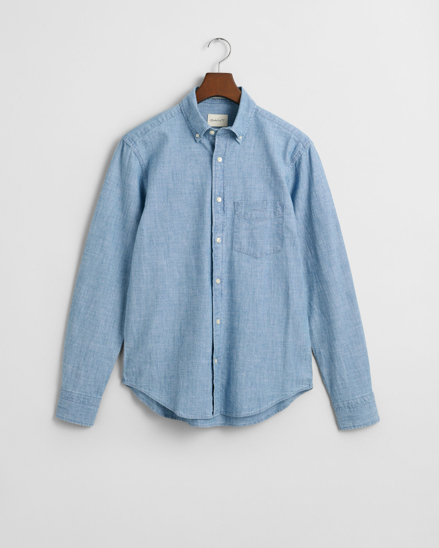 Camicia indaco in chambray regular fit